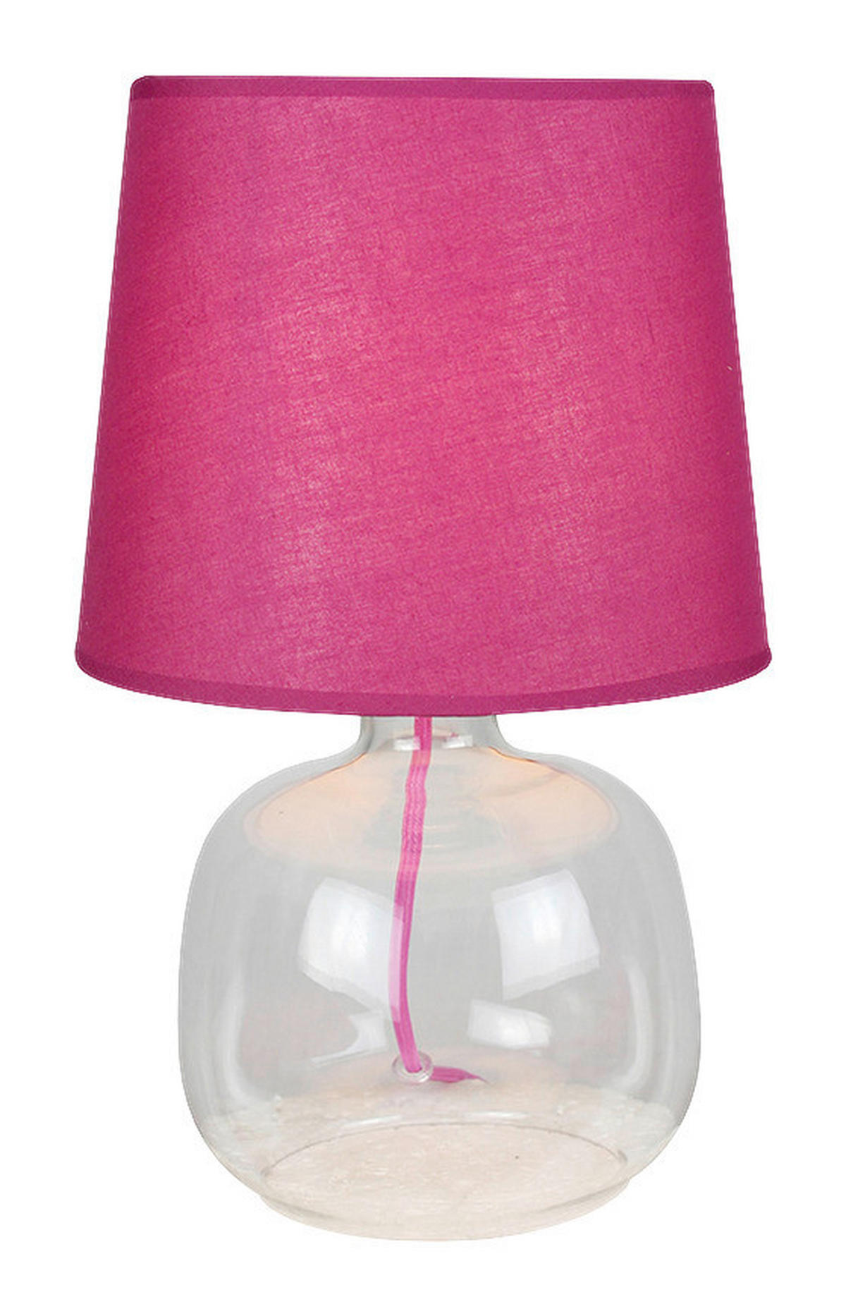 SPOT Light Tischleuchte 7081115 beere transparent Stoff Glas H/D: ca. 35x22,5 cm E27 1 Brennstellen Mandy - beere/transparent (22,50/35,00cm) - SPOT Light
