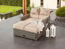 Greemotion Sofaset Bahia Twin grau Stahlrohr B/H/L: ca. 102x44x180 cm Bahia Twin - sand/grau (180,00/102,00/44,00cm) - Greemotion