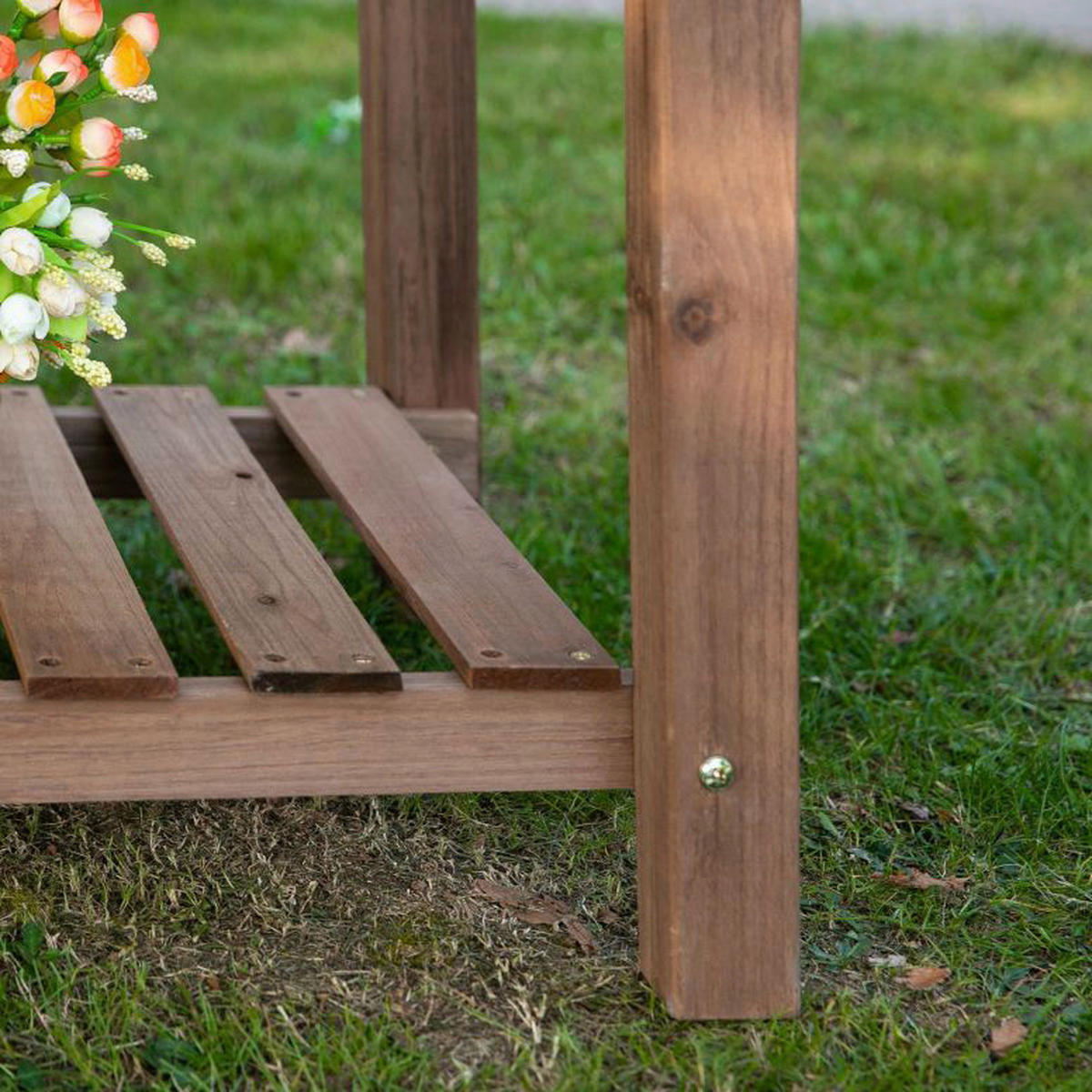 Outsunny Hochbeet braun H/T/L: ca. 74x54x123 cm Hochbeet 845-396 - braun (123,00cm) - Outsunny