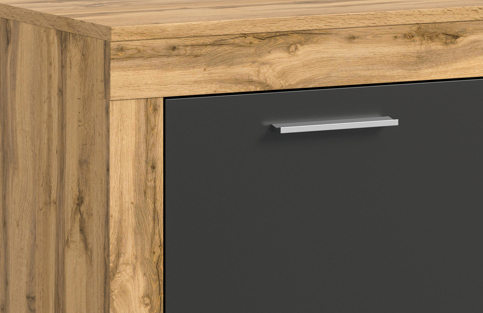 Lowboard Jam Eiche Wotan Nachbildung grau B/H/T: ca. 160x37x40 cm Jam - Eiche/grau (160,00/37,00/40,00cm) - xonox.home