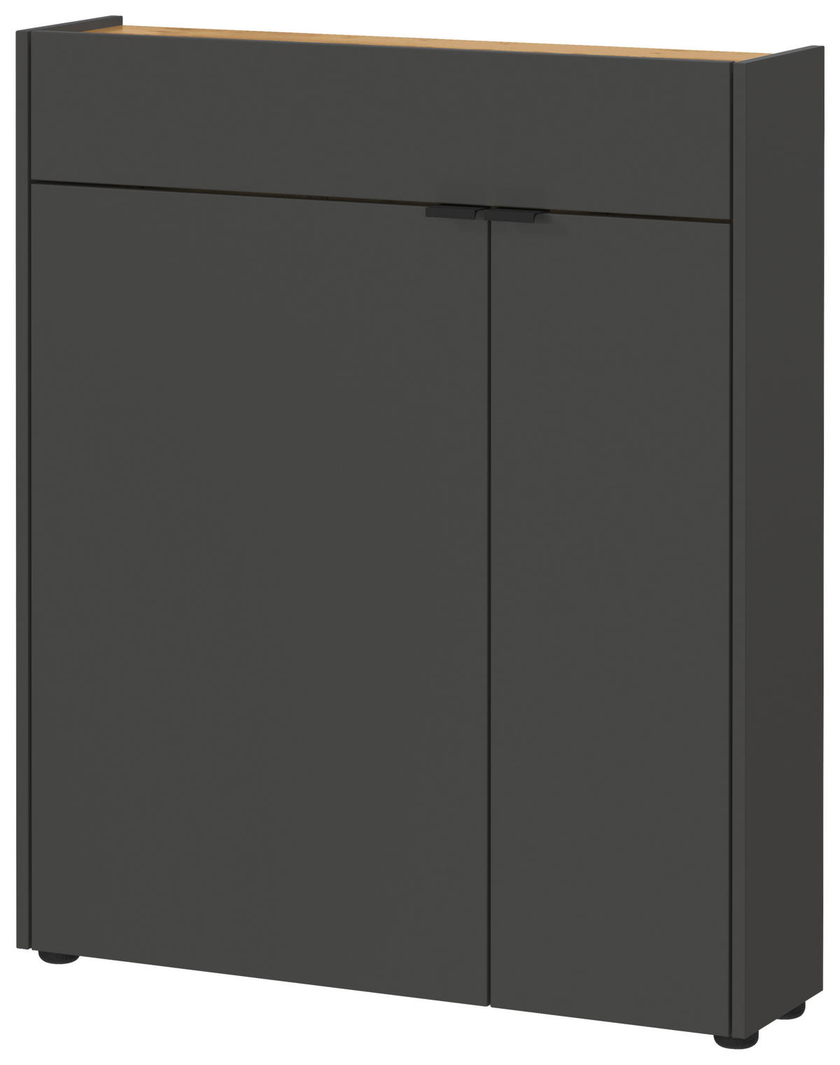 Garderobenset 9952-549 Eiche Navarra Nachbildung Graphit Optik B/H/T: ca. 82x200x22 cm 9952-549 - Eiche/Graphit (82,00/200,00/22,00cm) - Germania