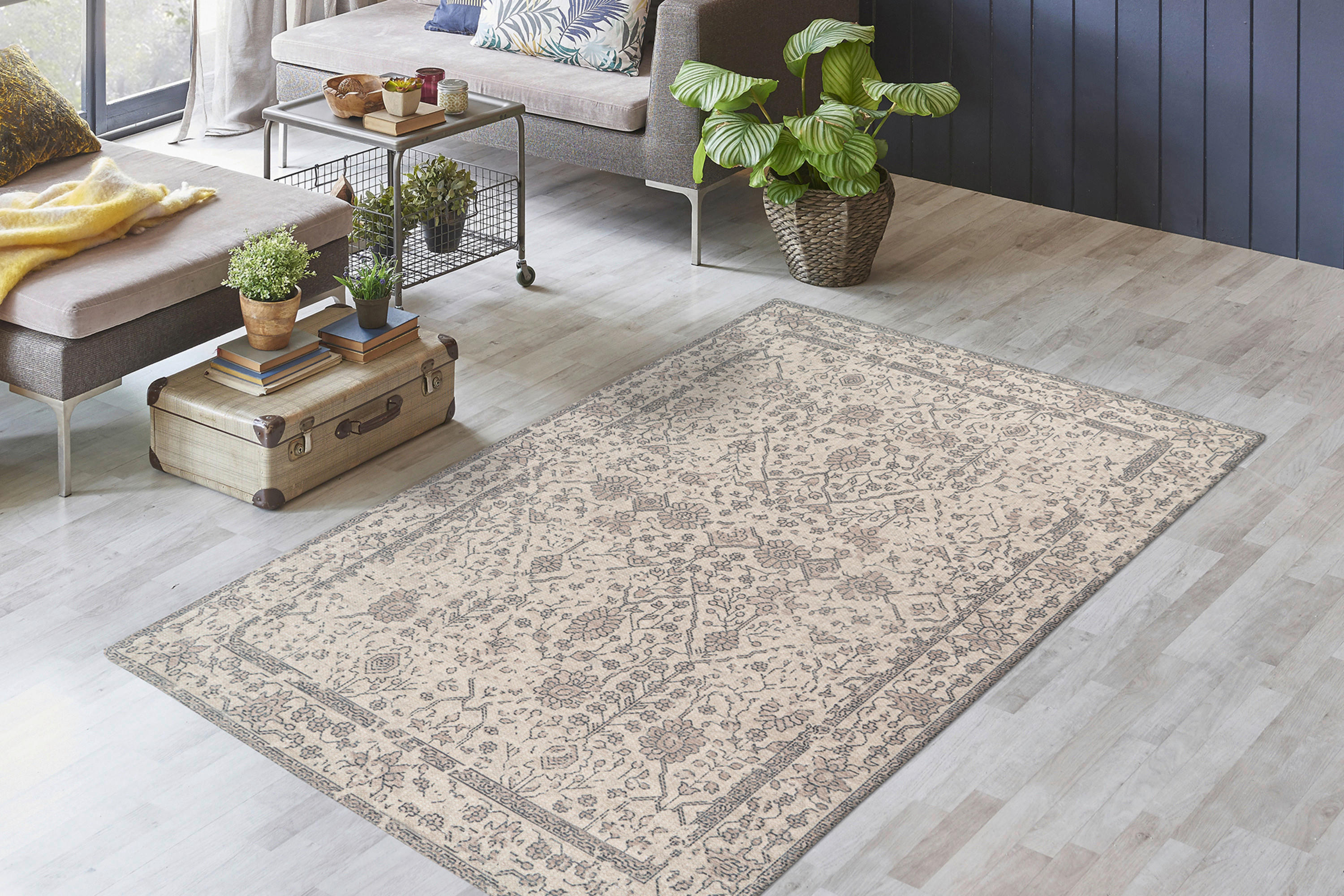 360Living Teppich Percy creme B/L: ca. 80x150 cm Percy - creme (80,00/150,00cm) - 360Living