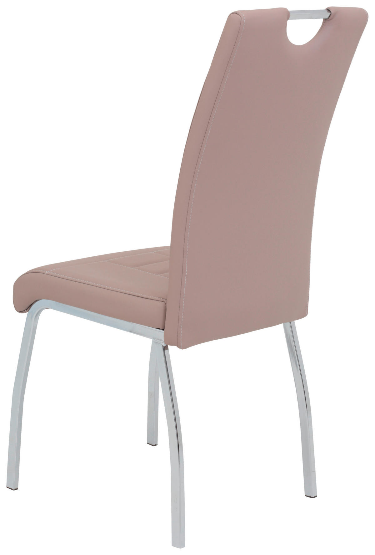 Stuhl Andrea 2er Set Cappuccino Kunstleder Metall B/H/T: ca. 43x100x64 cm Andrea 2er Set - Cappuccino (43,00/100,00/64,00cm) - Hela
