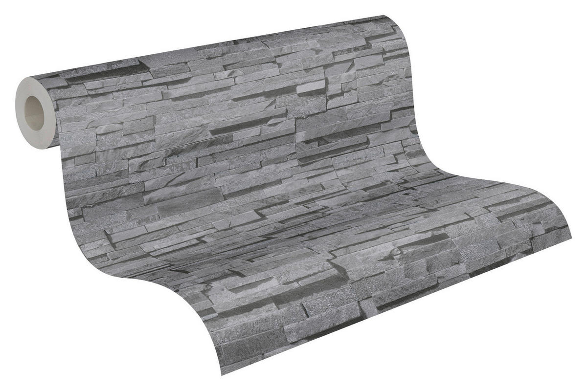 A.S.Creation Vliestapete grau B/H/D: ca. 53x1005x9,1 cm Vliestapete - grau (9,10/1005,00cm) - A.S.Creation