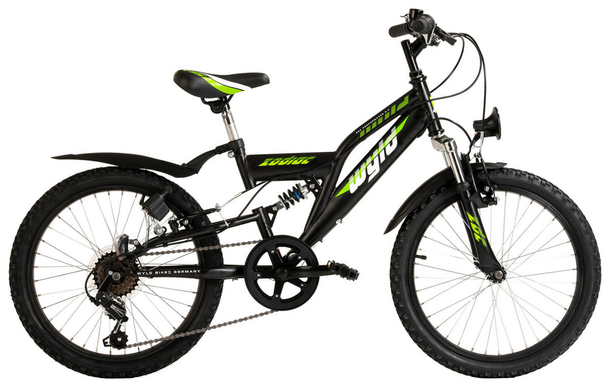 WYLD Kinder-Mountainbike Zodiac ZODIAC 20 Zoll Rahmenhöhe 31 cm 6 Gänge schwarz schwarz ca. 20 Zoll Zodiac - schwarz - WYLD