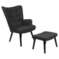 Sessel Paros anthrazit Webstoff B/H/T: ca. 68x97x75 cm Paros - anthrazit (68,00/97,00/75,00cm) - Hela