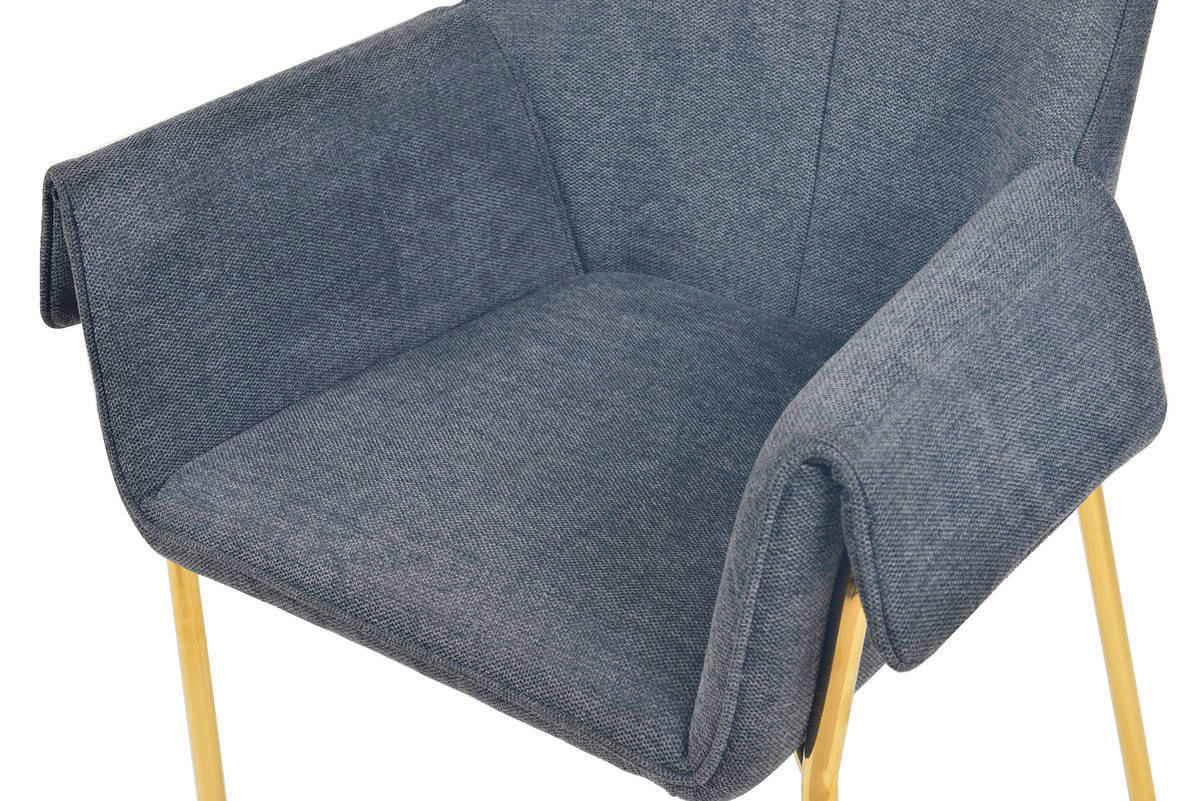 Stuhl Kelsey 101 anthrazit Microfaser B/H/T: ca. 69x82,5x60 cm Kelsey 101 - gold/anthrazit (69,00/82,50/60,00cm) - 360 Living