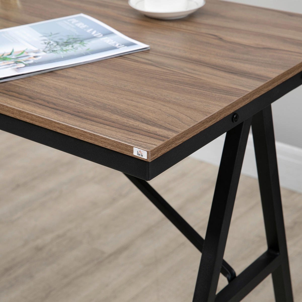 Bartisch nussbaum Nachbildung B/H/T: ca. 120x91x60 cm Bartisch-Set - nussbaum (120,00/91,00/60,00cm) - HOMCOM