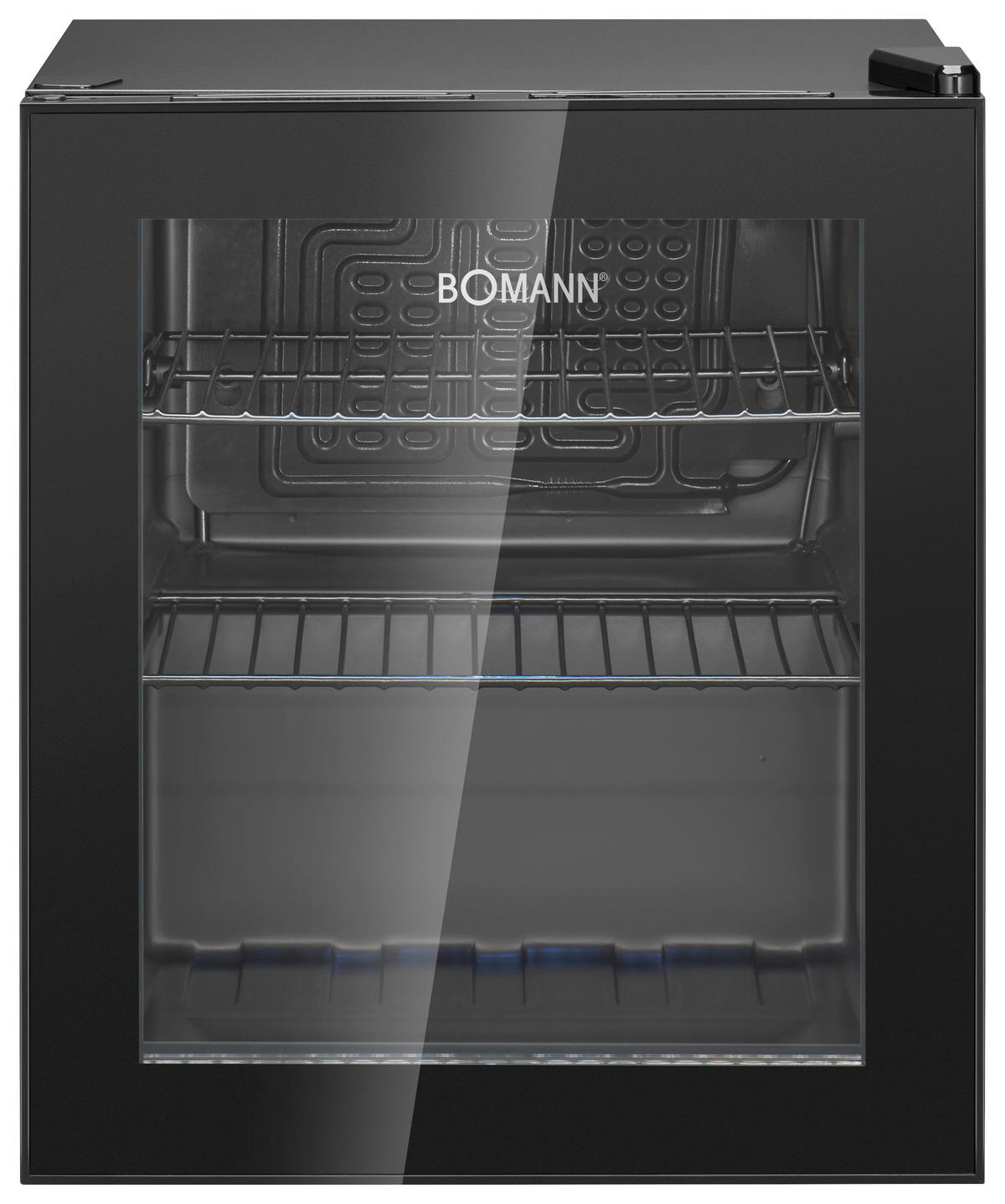 Bomann Glastürkühlschrank schwarz B/H/T: ca. 44x53x48 cm Glastürkühlschrank KSG7291 - schwarz (44,00/53,00/48,00cm) - Bomann