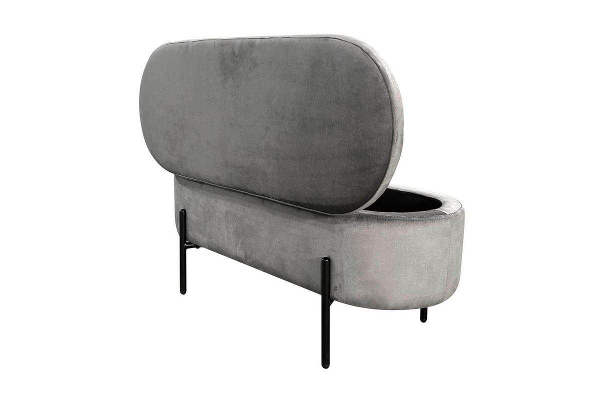 Truhe NOVA grau B/H/T: ca. 95x42x37,5 cm NOVA - grau (95,00/42,00/37,50cm) - byLIVING