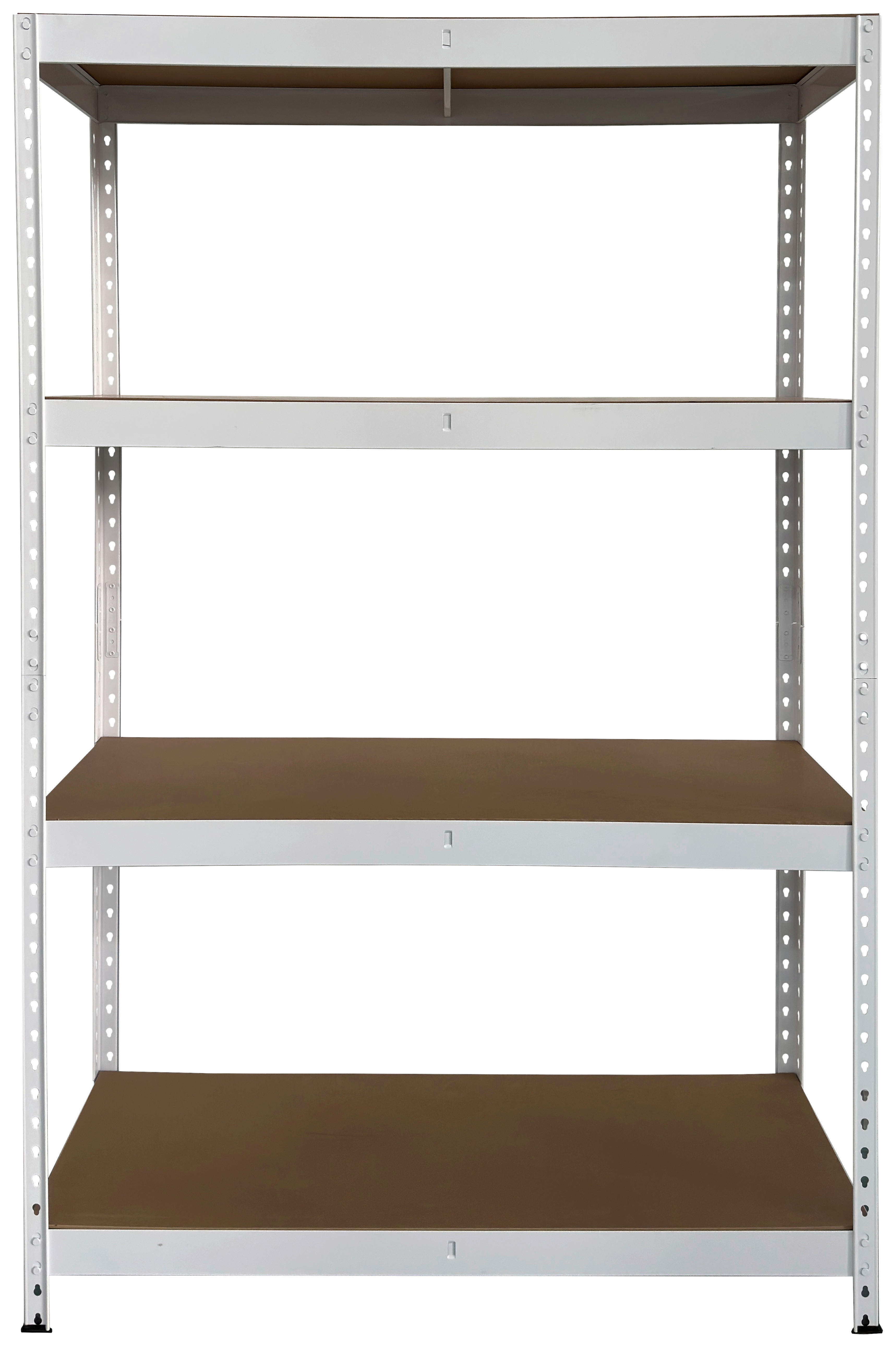 Schwerlaststeckregal weiß B/H/T: ca. 120x180x45 cm Schwerlaststeckregal 180x120x45cm W - weiß (120,00/180,00/45,00cm)