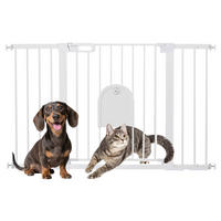 PawHut Türschutzgitter weiß Metall B/H/L: ca. 2x76x131 cm Türschutzgitter - weiß (131,00/2,00/76,00cm) - PawHut