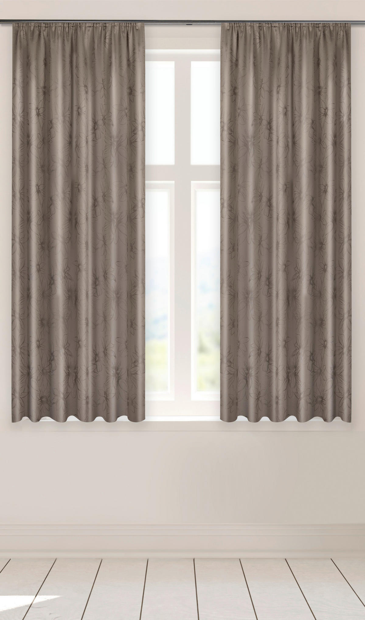 Dekovorhang Paradiso taupe B/L: ca. 140x175 cm Paradiso - taupe (140,00/175,00cm) - ACUS design collection