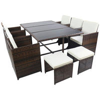 VCM Gartensitzgruppe Raloso braun Glas B/H/L: ca. 170x74x110 cm Raloso - braun (110,00/170,00/74,00cm) - VCM