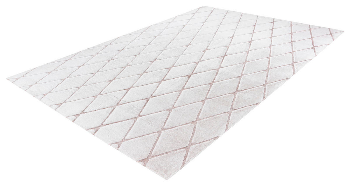 360Living Teppich Vivica rosé B/L: ca. 80x150 cm Vivica - weiß/rosé (80,00/150,00cm) - 360Living