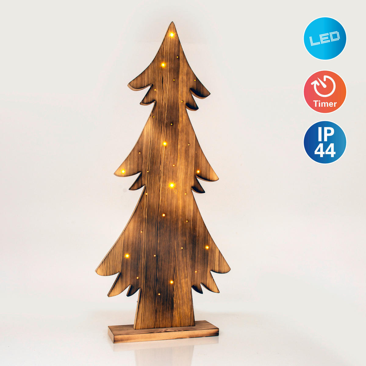 Näve Leuchten LED-Baum LED-Holztannenbaum - natur (40,00/90,00/30,00cm) - Näve Leuchten