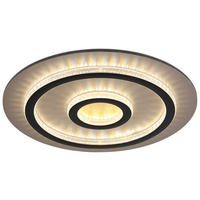 GLOBO LED-Deckenleuchte mattschwarz klar gold Kunststoff Metall H/D: ca. 5,5x45 cm 1 Brennstellen JAYDEN - gold/klar (45,00/5,50cm) - GLOBO