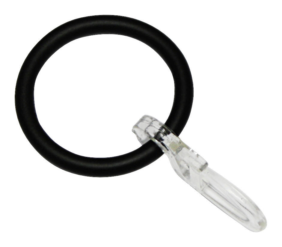 Ringe mit Klammer Ringe_mit_Haken_10erPack - mattschwarz (2,50cm) - Boviva