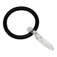 Ringe mit Klammer Ringe_mit_Haken_10erPack - mattschwarz (2,50cm) - Boviva
