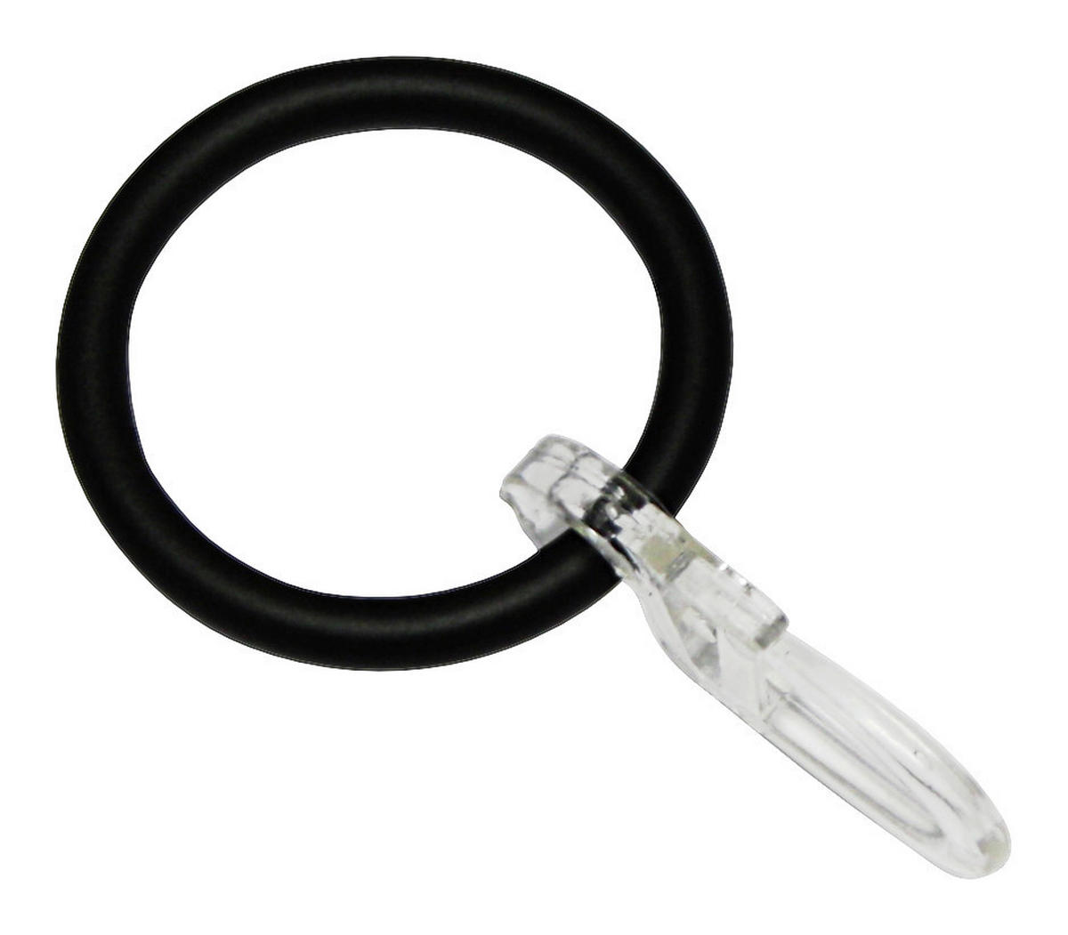 Ringe mit Klammer Ringe_mit_Haken_10erPack - mattschwarz (2,50cm) - Boviva