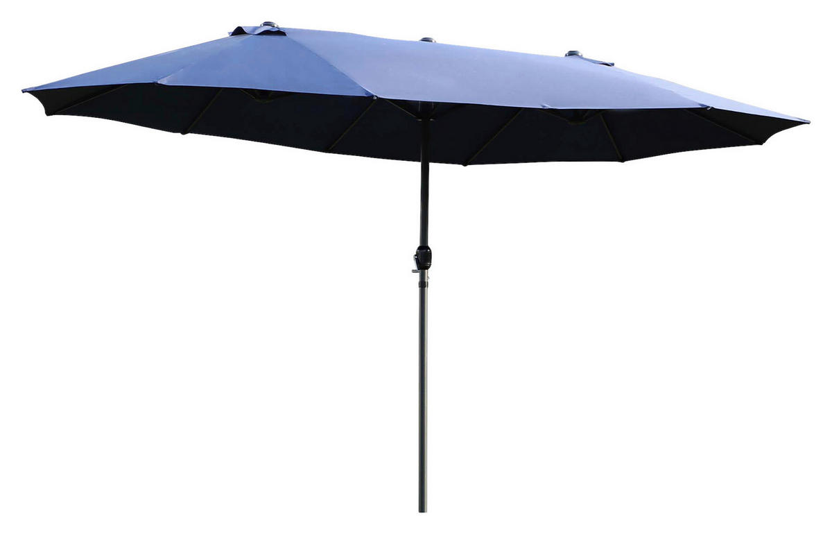 Outsunny Sonnenschirm blau Stahl B/H/L: ca. 270x240x460 cm Sonnenschirm - blau (460,00/270,00/240,00cm) - Outsunny