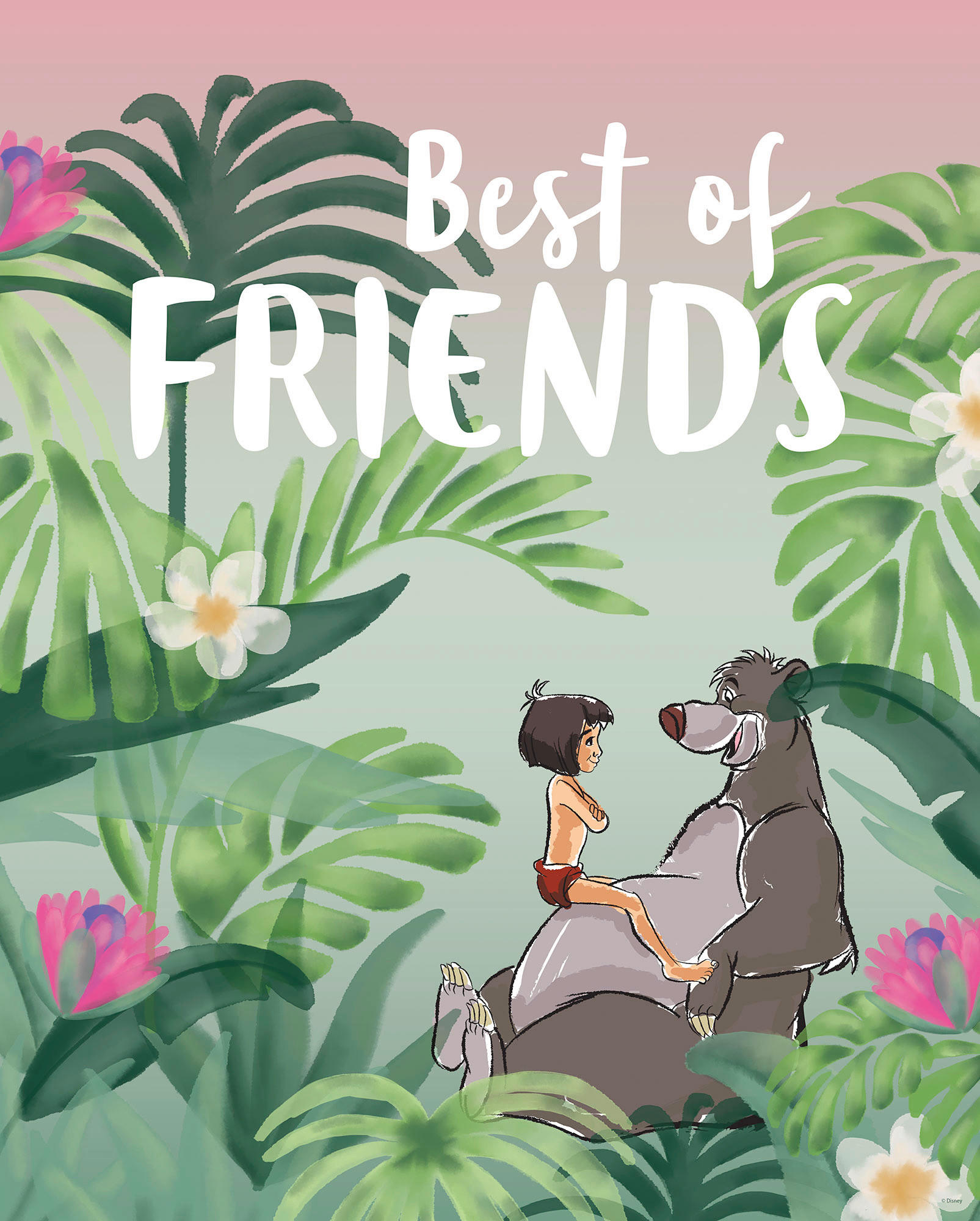 Komar Wandbild Jungle Book Best of Friends Disney B/L: ca. 40x50 cm günstig online kaufen