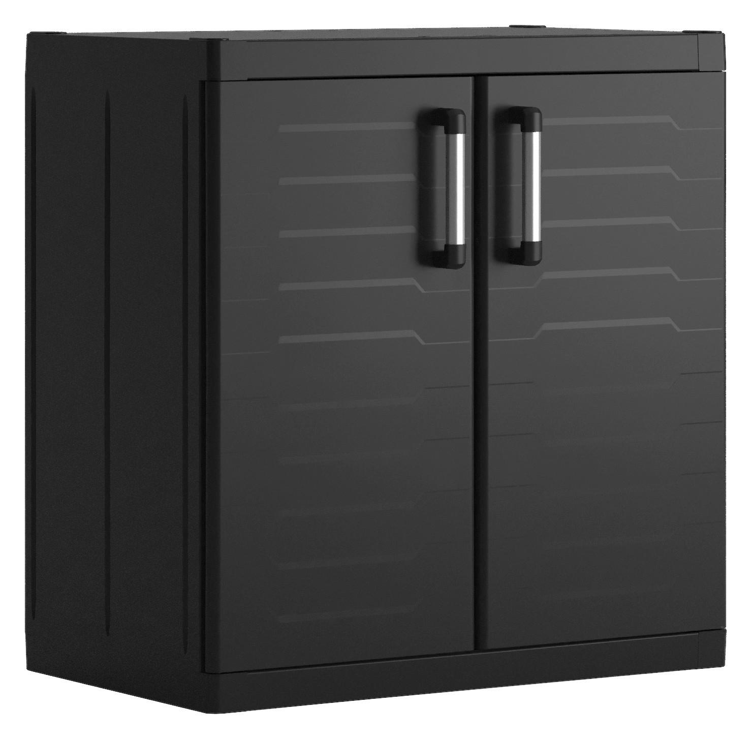 Keter Kunststoffschrank Detroit XL schwarz Kunststoff B/H/T: ca. 89x93x54 cm Detroit XL - schwarz (89,00/93,00/54,00cm) - Keter
