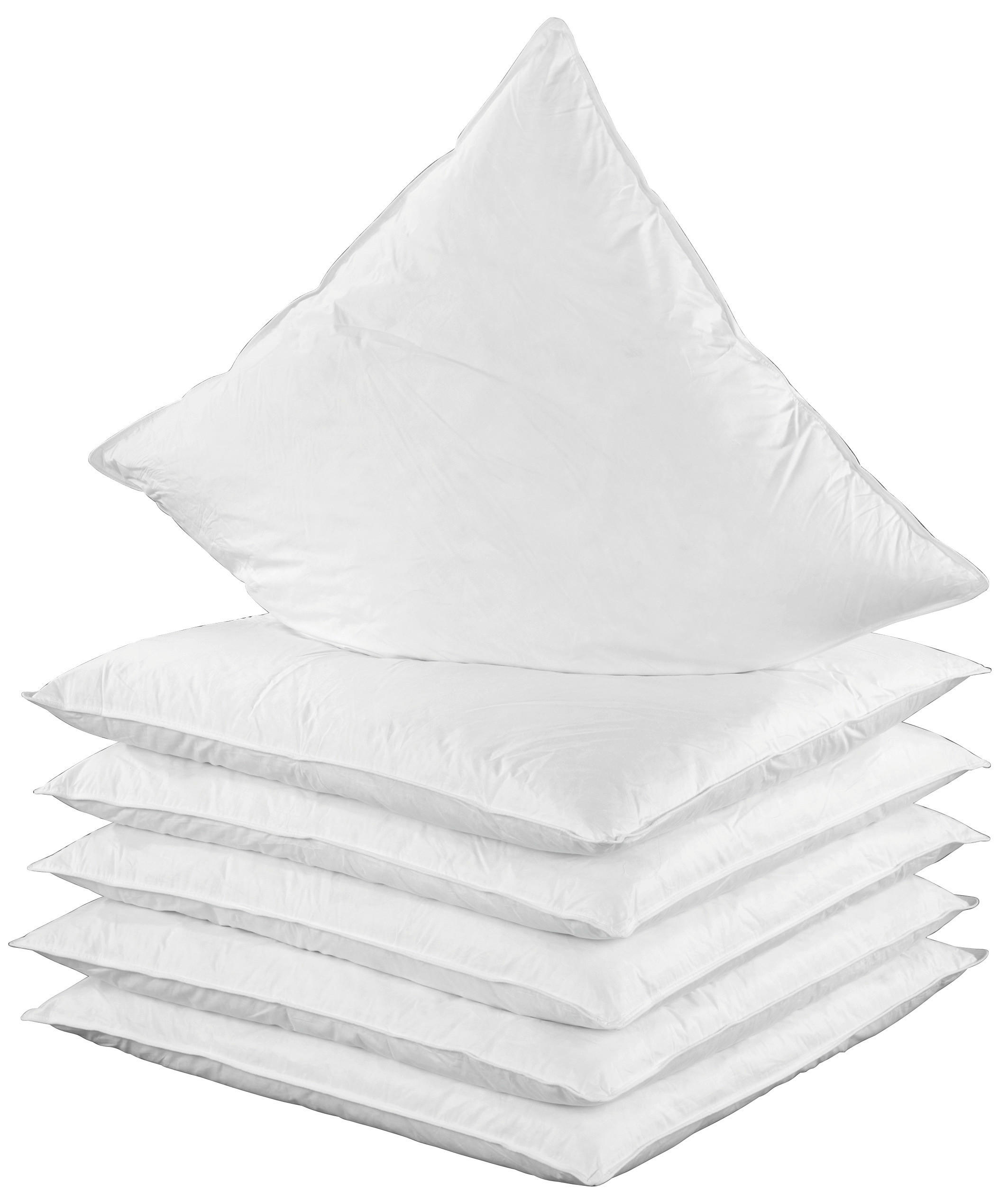 Kopfkissen Kopfkissen Federn 80x80cm - weiß (80,00/80,00cm)