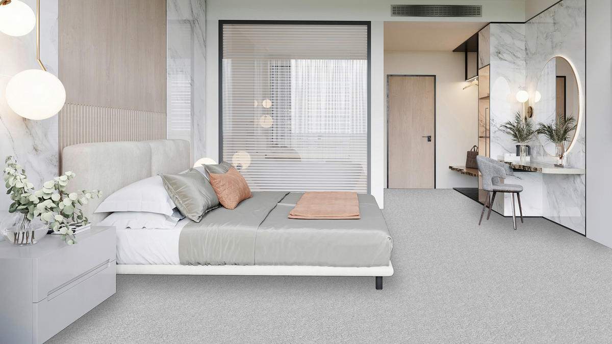 Betap Tufting BV Teppichboden Sobrado silber B: ca. 400 cm pro m² Sobrado - silber (400,00cm) - Betap Tufting BV
