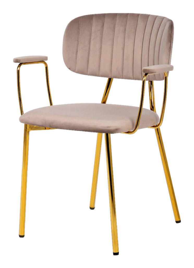 Stuhl Kian 200 2er-Set taupe Microfaser B/H/T: ca. 63x80x51 cm Kian 200 2er-Set - gold/taupe (63,00/80,00/51,00cm) - 360 Living