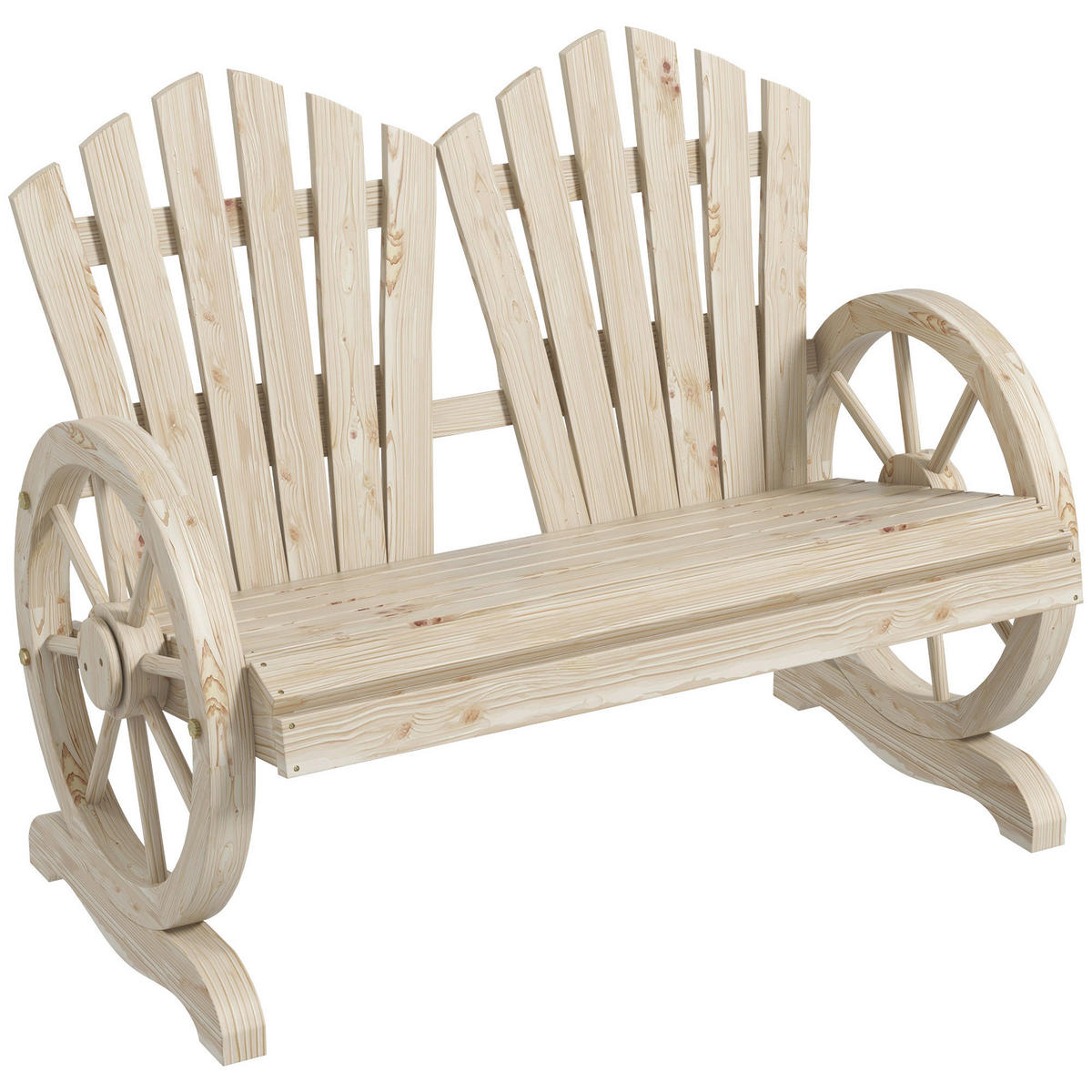 Outsunny Gartenbank natur Polypropylen B/H/L: ca. 66x108x95 cm Gartenbank - natur (95,00/66,00/108,00cm) - Outsunny