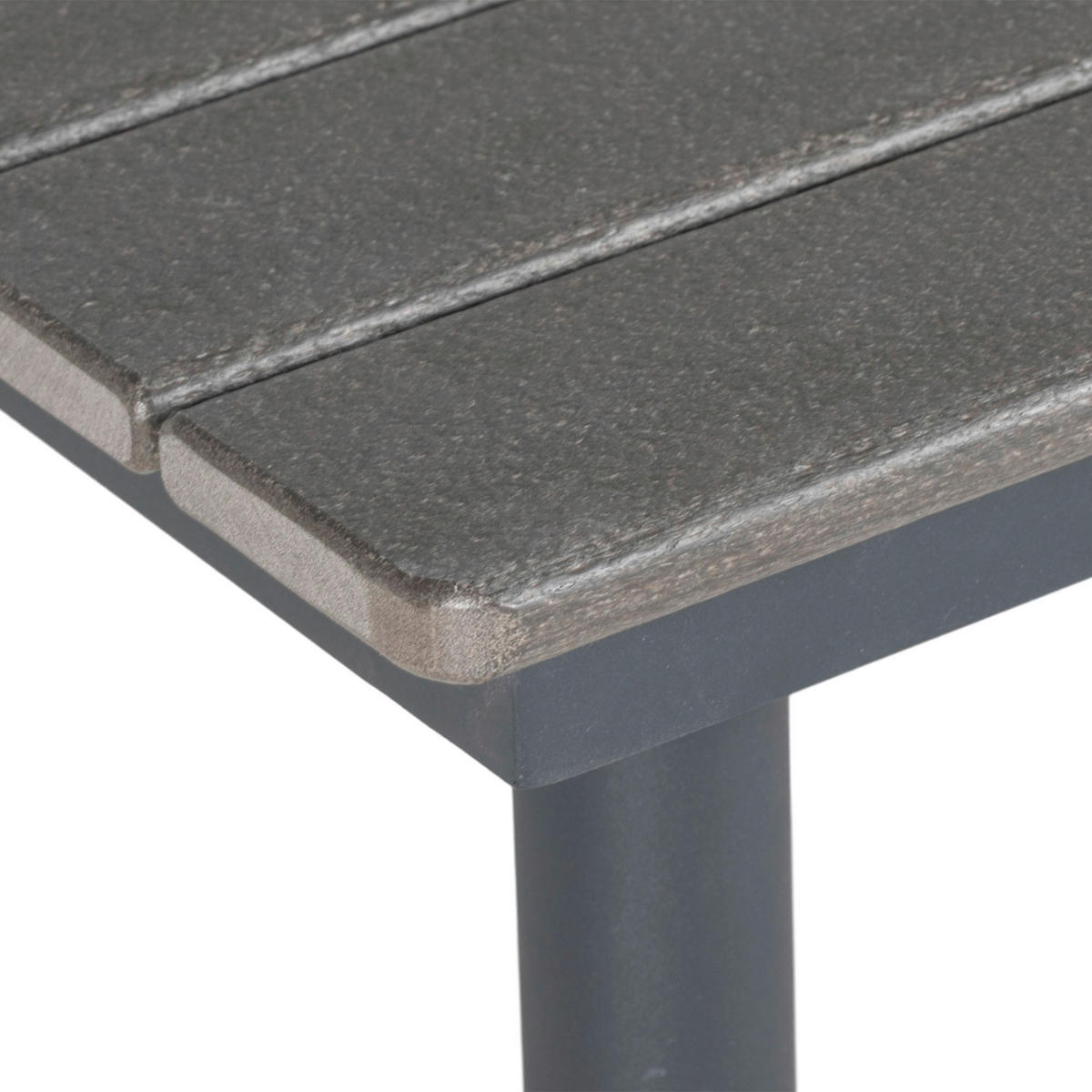 Outsunny Gartentisch dunkelgrau Aluminium B/H/L: ca. 90x75x90 cm Gartentisch - dunkelgrau (90,00/90,00/75,00cm) - Outsunny