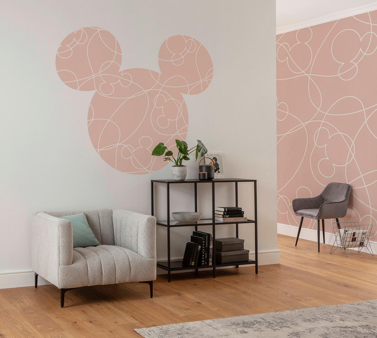 Komar Wandtattoo Mickey Head Knotted  Mickey Head Knotted B/L: ca. 125x125 cm Mickey Head Knotted - (125,00/125,00cm) - Komar