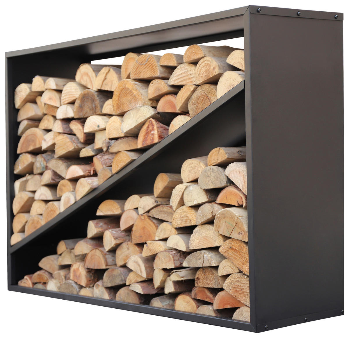 Westmann Kaminholzregal schwarz B/H/T: ca. 115x80x35 cm Kaminholzregal - schwarz (115,00/80,00/35,00cm) - Westmann