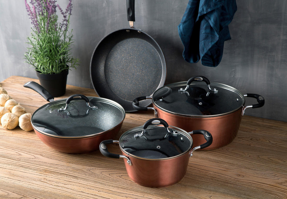 BERGNER Topfset Copper+ Kupfer Aluminium 5 tlg. Copper+ - Kupfer - BERGNER