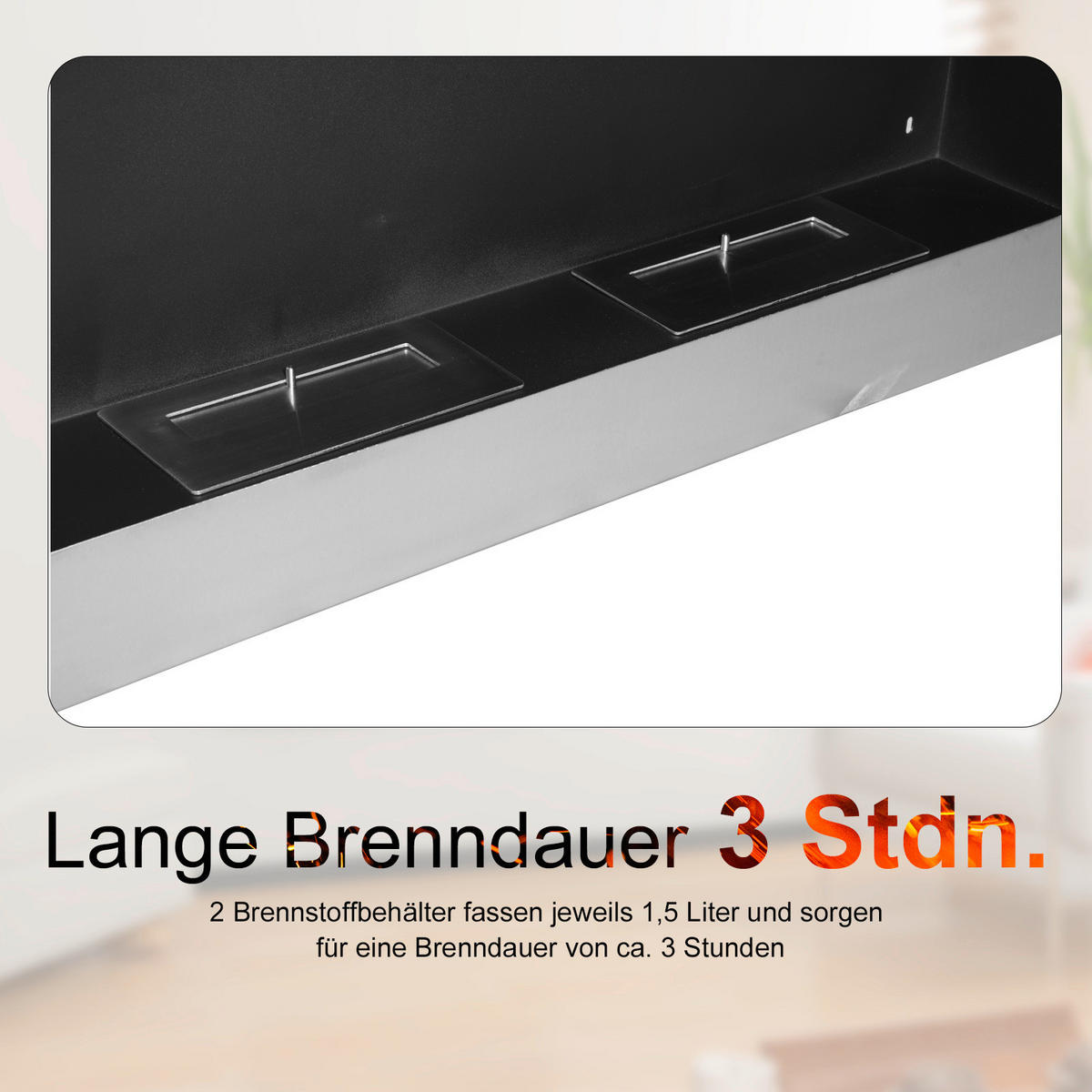 HOMCOM Wandkamin silber Edelstahl B/H/T: ca. 110x54x14 cm Wandkamin - silber (110,00/54,00/14,00cm) - HOMCOM