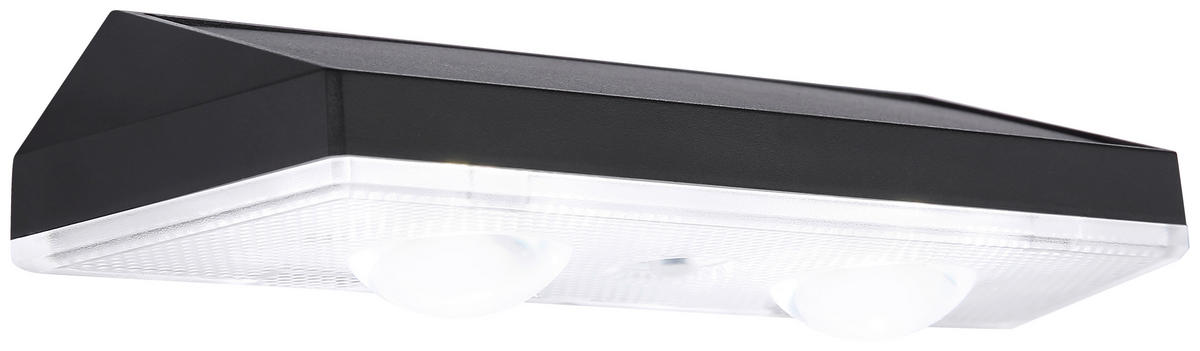 Solarleuchte transparent mattschwarz Kunststoff B/H: ca. 14x3,7 cm SOLAR - mattschwarz/transparent (14,00/3,70cm) - GLOBO