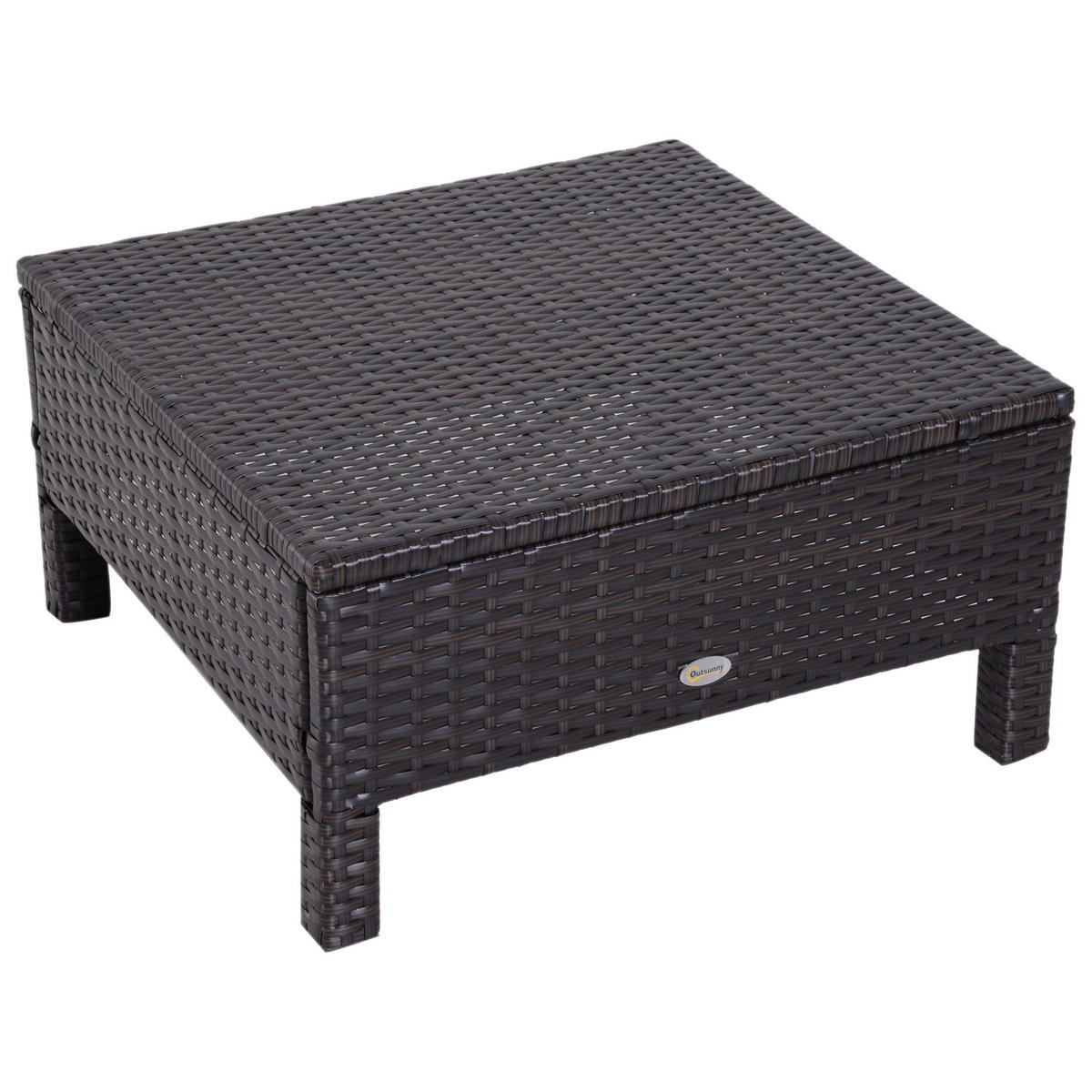 Outsunny Loungeset schwarz Polyrattan Loungeset_3tlg. - weiß/schwarz - Outsunny