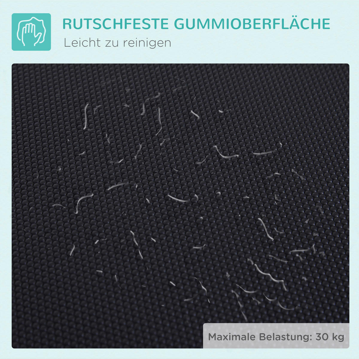 PawHut Tier-Zubehör schwarz Edelstahl B/H/L: ca. 48x81x80 cm Trimmtisch - weiß/schwarz (80,00/48,00/81,00cm) - PawHut