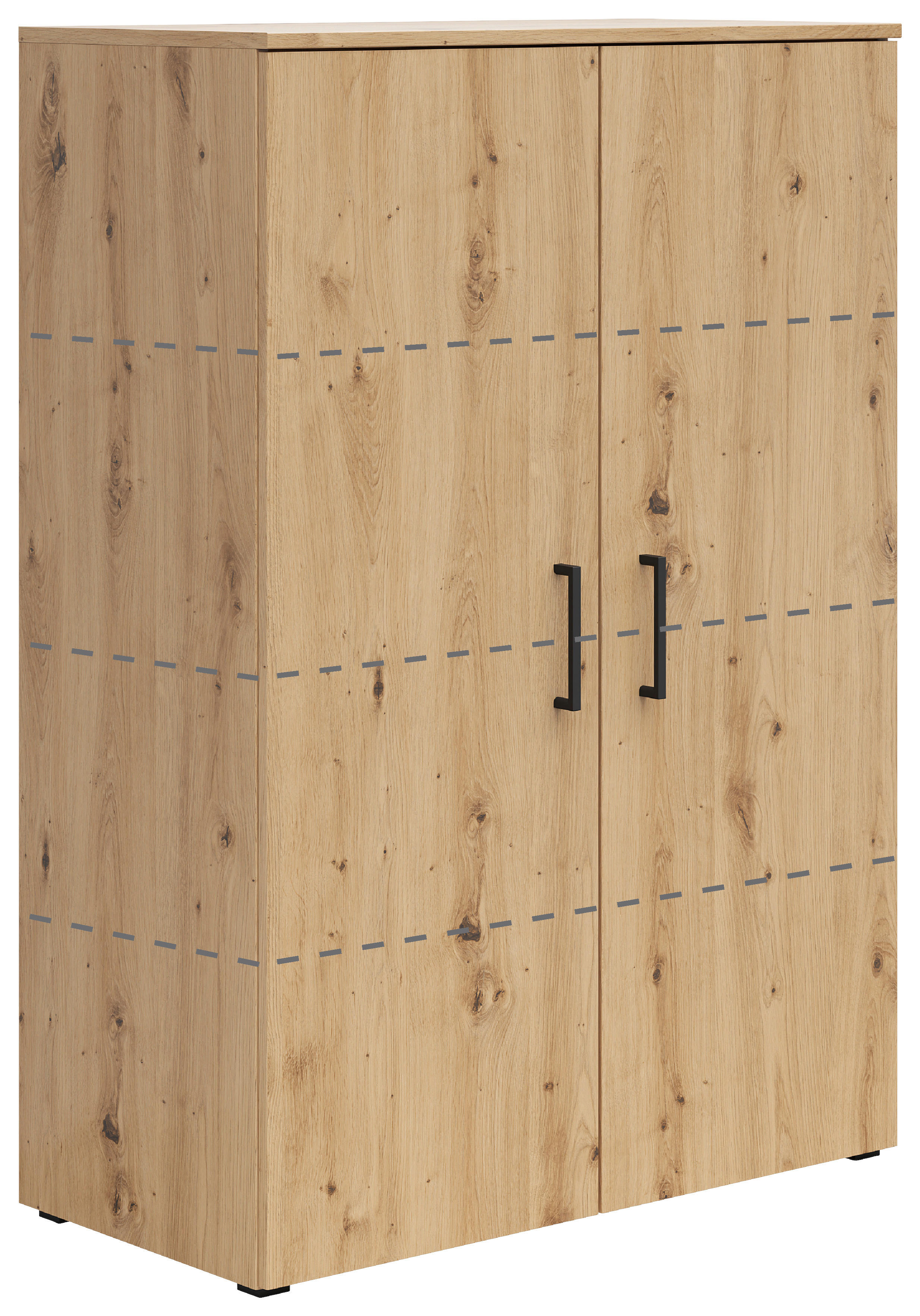 Kommode Multi-Stauraum Typ 31 Eiche Artisan Nachbildung B/H/T: ca. 80x115x40 cm Multi-Stauraum Typ 31 - Eiche (80,00/115,00/40,00cm)