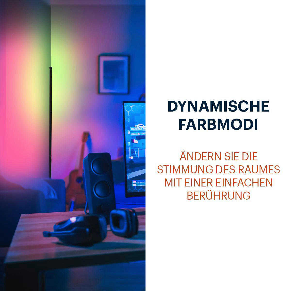 Grundig LED-Eckstehleuchte schwarz Metall B/H/L: ca. 30x30x140 cm LED-Eckstehleuchte_Eugen - schwarz (140,00/30,00/30,00cm) - Grundig