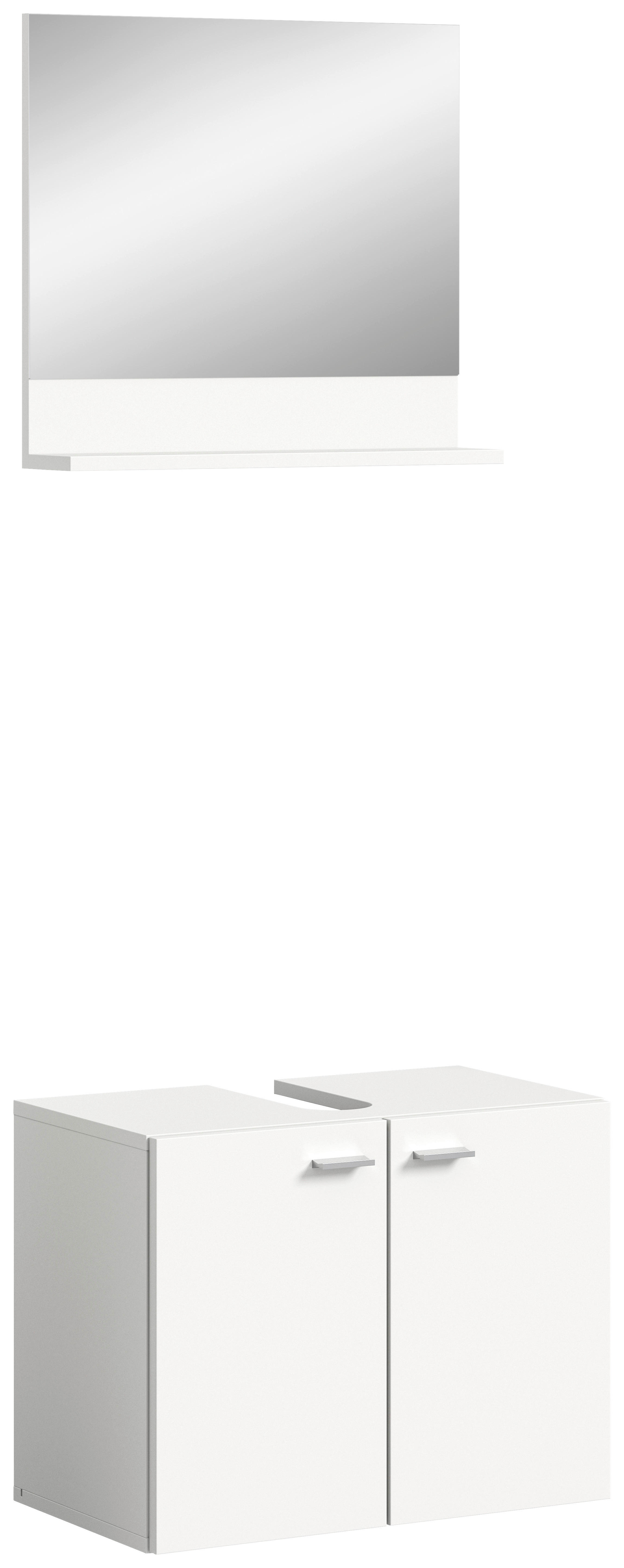 Badezimmer-Set BOSTON weiß B/H/T: ca. 57x44x57 cm BOSTON - weiß (57,00/44,00/57,00cm) - xonox.home