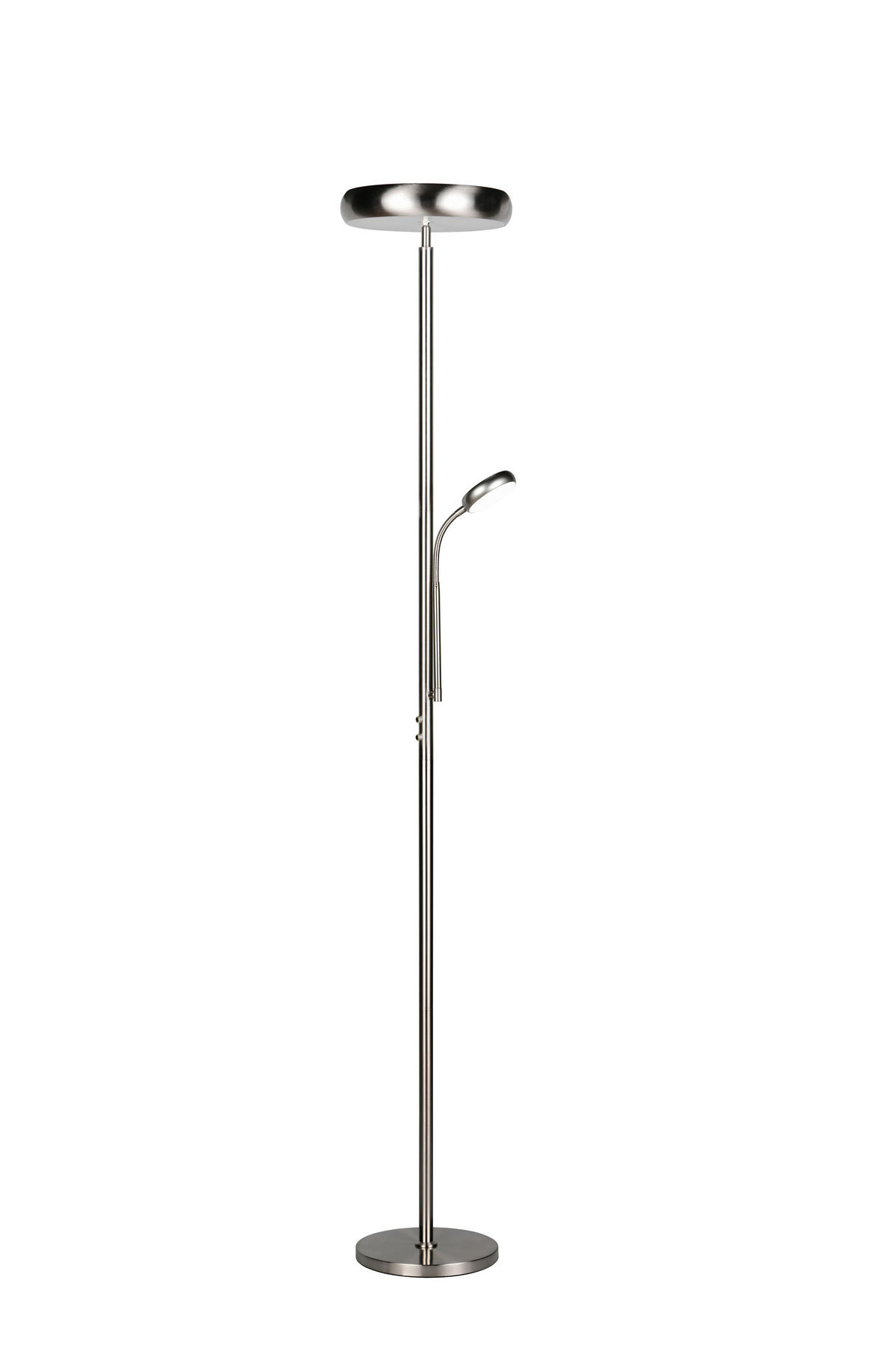 Reality LED Stehleuchte Palermo nickel matt Metall H: ca. 183 cm 1 Brennstellen Palermo - nickel matt (183,00cm) - Reality