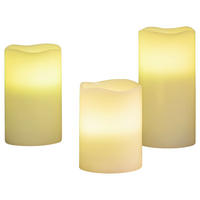 LED-Kerzen 3er Set weiß LED-Kerzen_flammenlos_3erSet - weiß