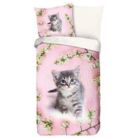 Baumwoll Bettwäsche Pussycat Renforce Pussycat - pink (135,00/200,00cm) - Good Morning