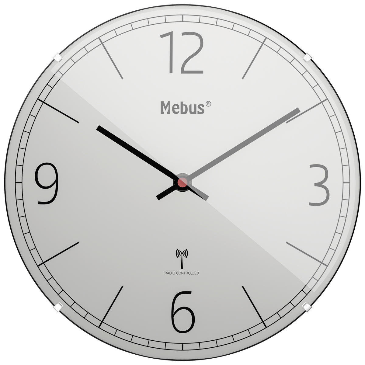 Mebus Wanduhr grau D: ca. 30 cm Wanduhr_Funk - grau (30,00cm) - Mebus