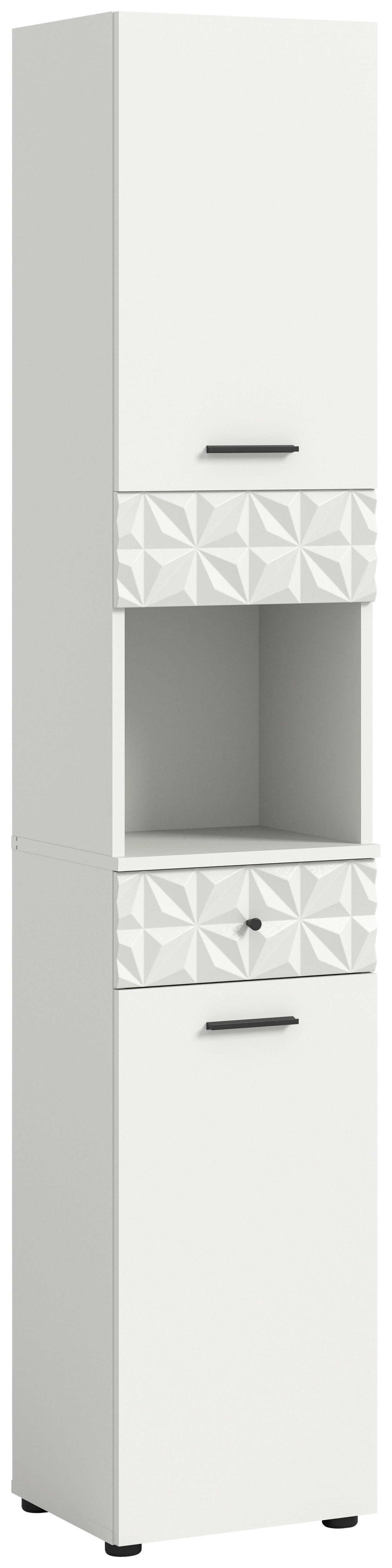Hochschrank Prisma weiß B/H/T: ca. 35x187x34 cm Prisma - weiß (35,00/187,00/34,00cm) - xonox.home