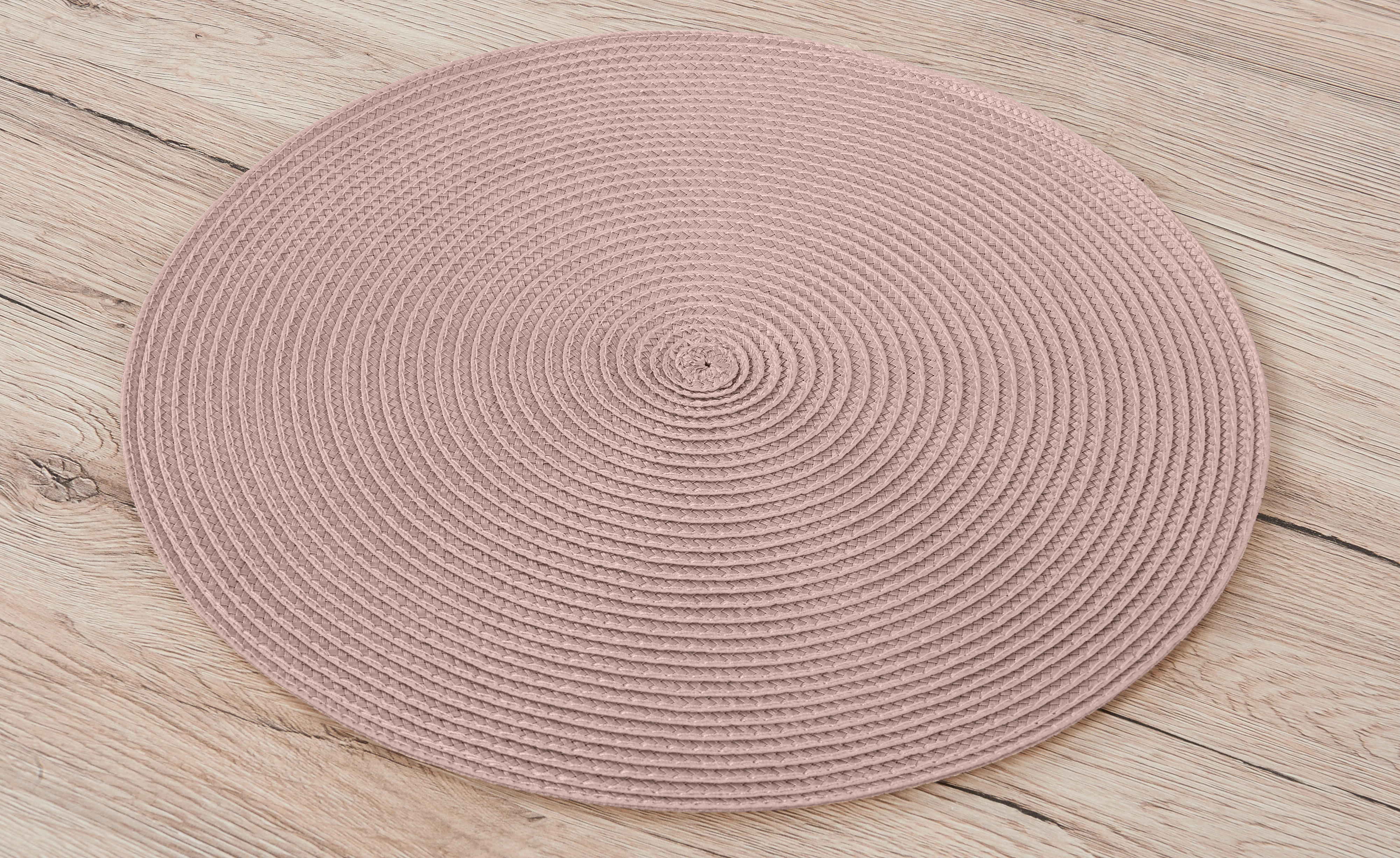 Platzset Platzset_Bast rund 35cm rosa - rosa (35,00cm) - POCOline