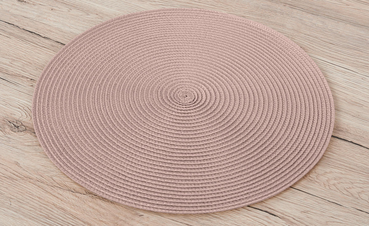 Platzset Platzset_Bast rund 35cm rosa - rosa (35,00cm) - POCOline