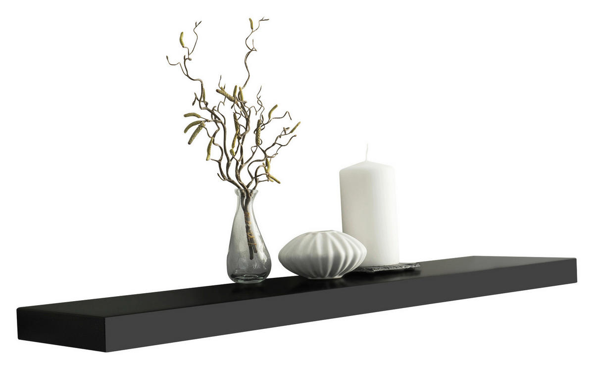 Wandboard Shelvy 80 schwarz B/H/T: ca. 80x4x24 cm Shelvy 80 - schwarz (80,00/4,00/24,00cm)